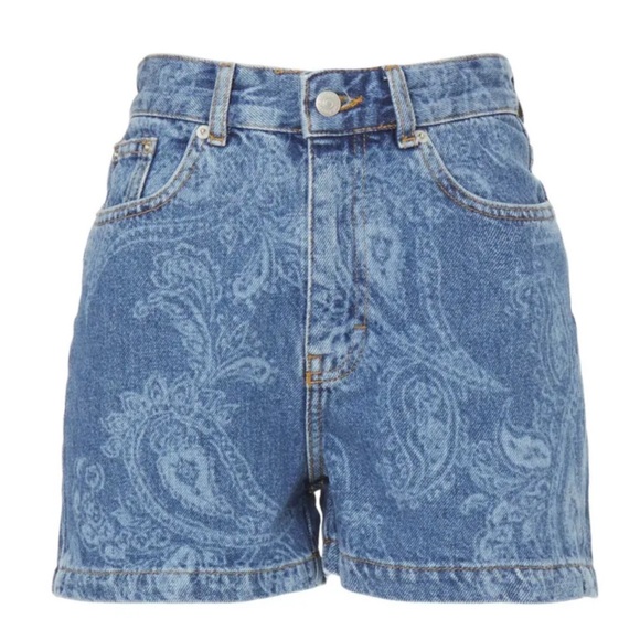 The Kooples Paisley Denim Shorts, Size 1. Excellent condition! - Picture 5 of 11